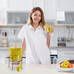 Relaxdays Getränkespender Set mit 4 Trinkgläsern 11 Relaxdays Getränkespender Set mit 4 Trinkgläsern -Kannen & Krüge Verkaufsgeschäft 03d677d2bf864b69902fe4206d92b507