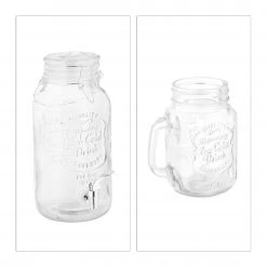 Relaxdays Retro Getränkespender Set -Kannen & Krüge Verkaufsgeschäft 07bdd7aaa68841cd9dbd611c4454f69a