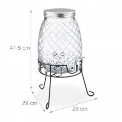 Relaxdays Getränkespender Set mit Gläsern -Kannen & Krüge Verkaufsgeschäft 08370efa11894c9fa25f4637934c1398