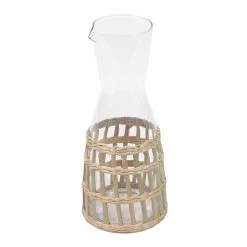 Twentyfour Krug Emelia - Klarglas - Transparent mit Faser: Braun