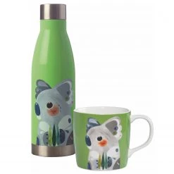 Maxwell & Williams Drink-Set Koala (2-teilig) - Porzellan / Edelstahl - Mehrfarbig