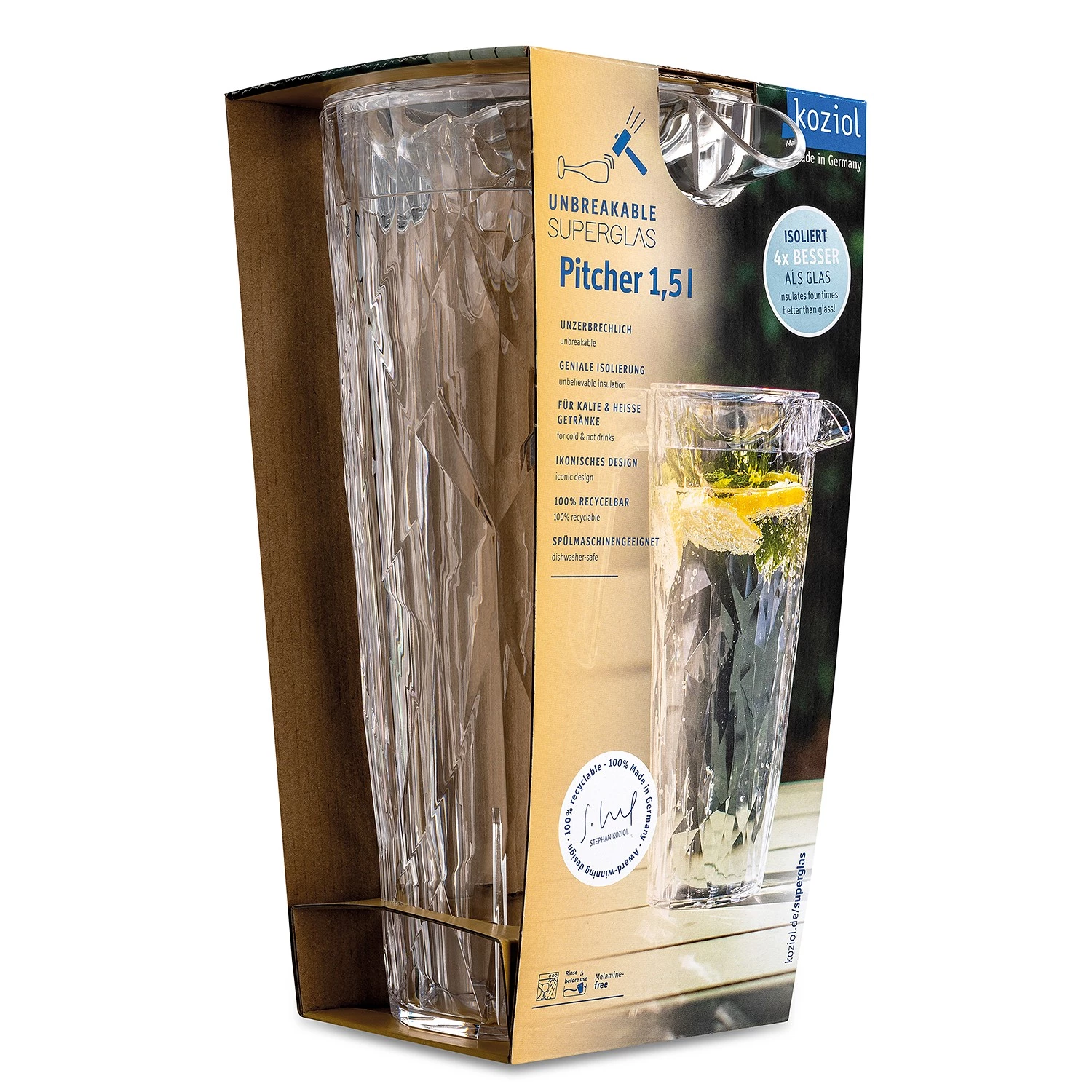 Koziol Krug Club Pitcher I - Superglas - Transparent - Durchscheinend 2 Koziol Krug Club Pitcher I - Superglas - Transparent - Durchscheinend – Bild 2