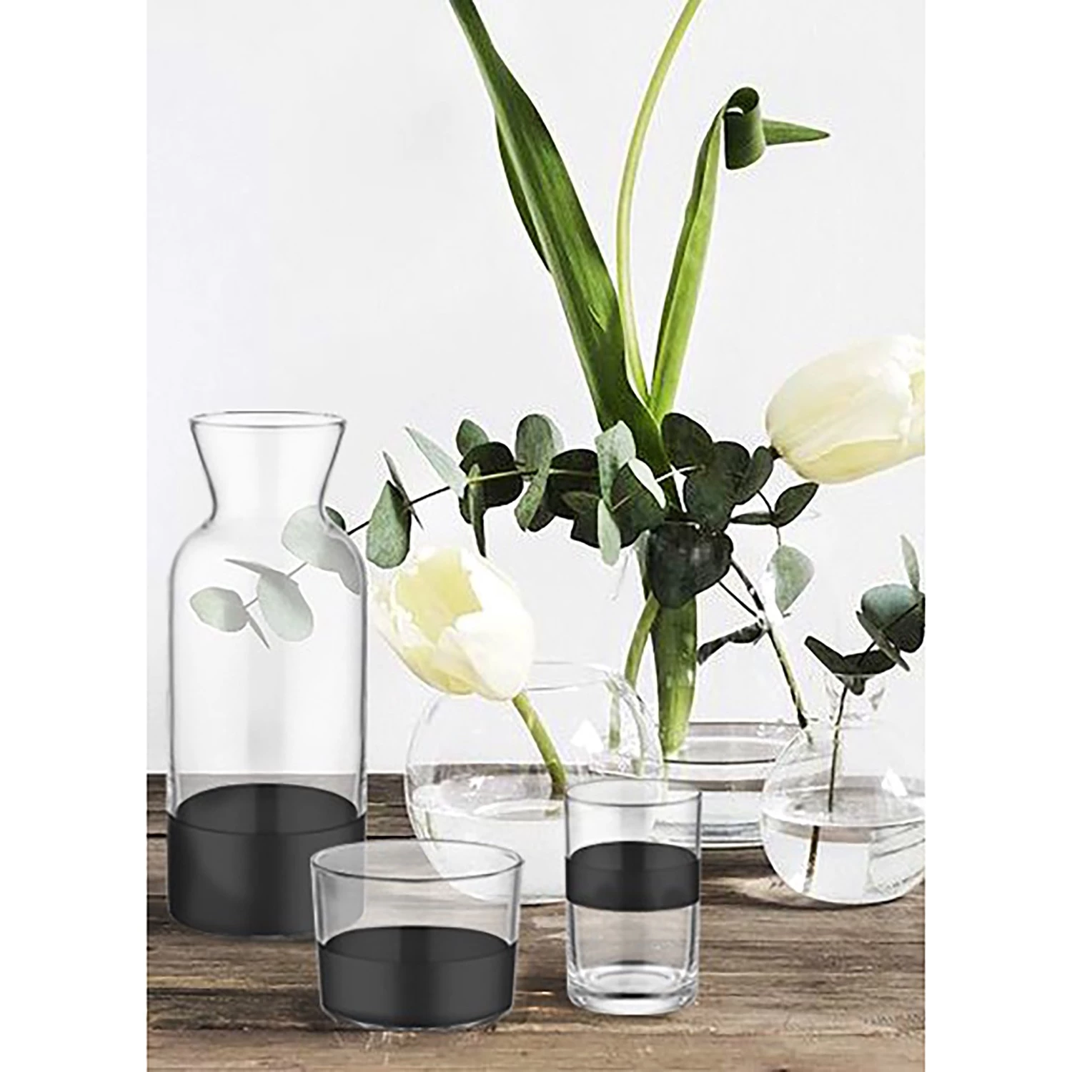 Hermia Karaffe Dark - Klarglas - Schwarz 2 Hermia Karaffe Dark - Klarglas - Schwarz – Bild 2