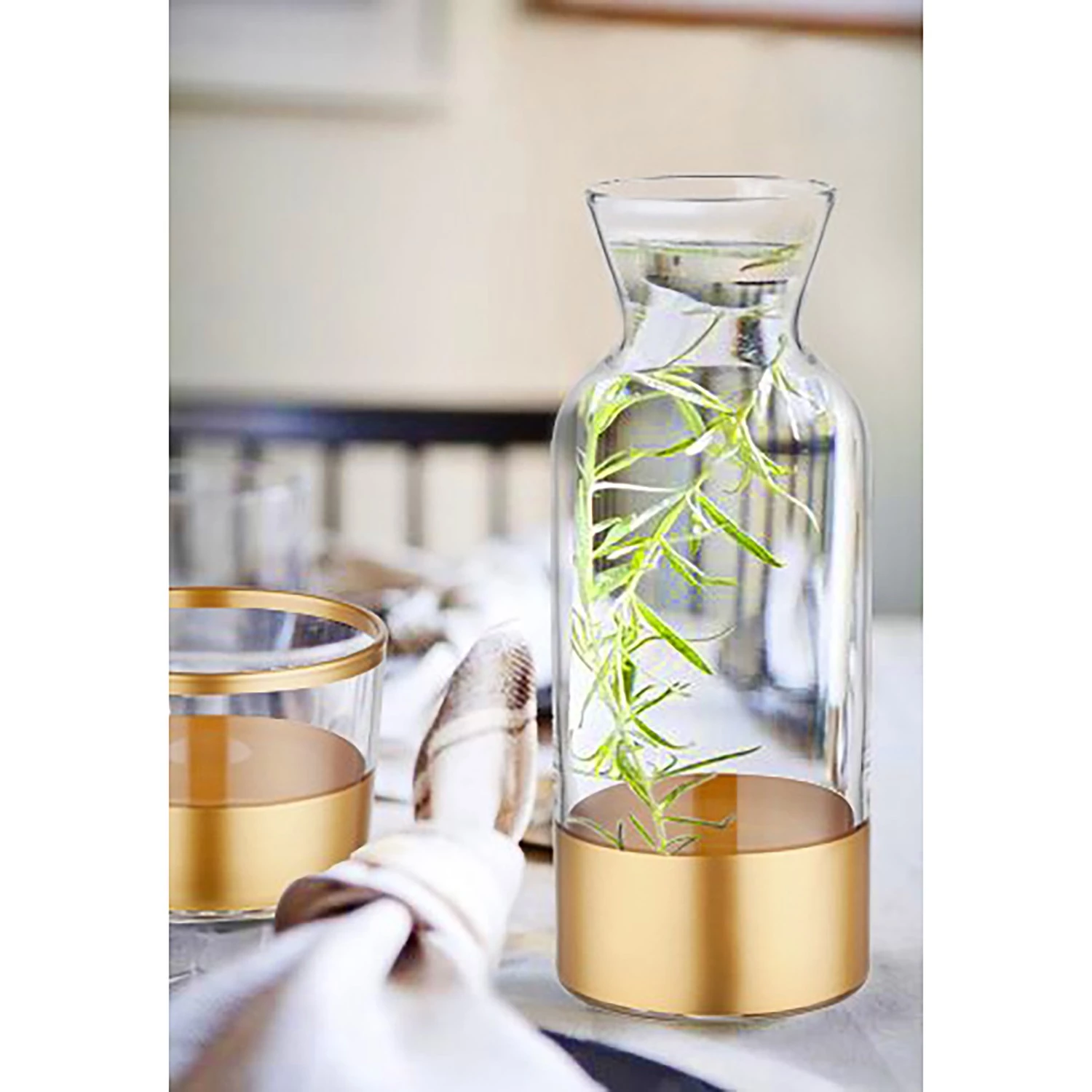 Hermia Karaffe Patio - Klarglas - Gold 2 Hermia Karaffe Patio - Klarglas - Gold – Bild 2