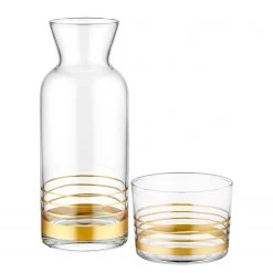 Hermia Karaffe Montella I - Klarglas - Gold