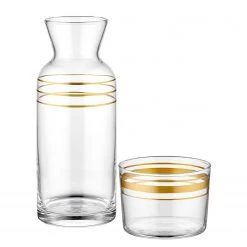 Hermia Karaffe Montella I - Klarglas - Gold
