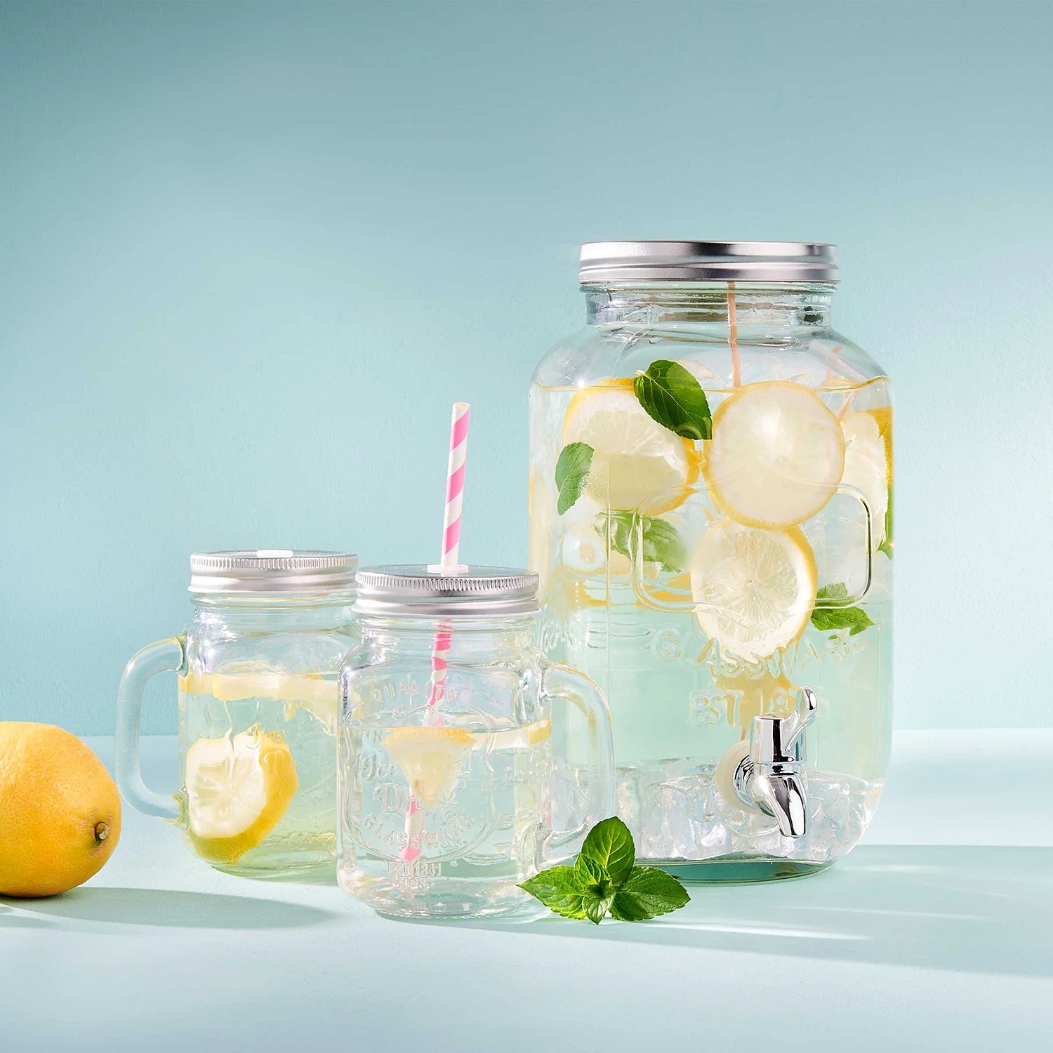 Butlers Getränkespender REFRESH - Glas / Eisen - Transparent 2 Butlers Getränkespender REFRESH - Glas / Eisen - Transparent – Bild 2