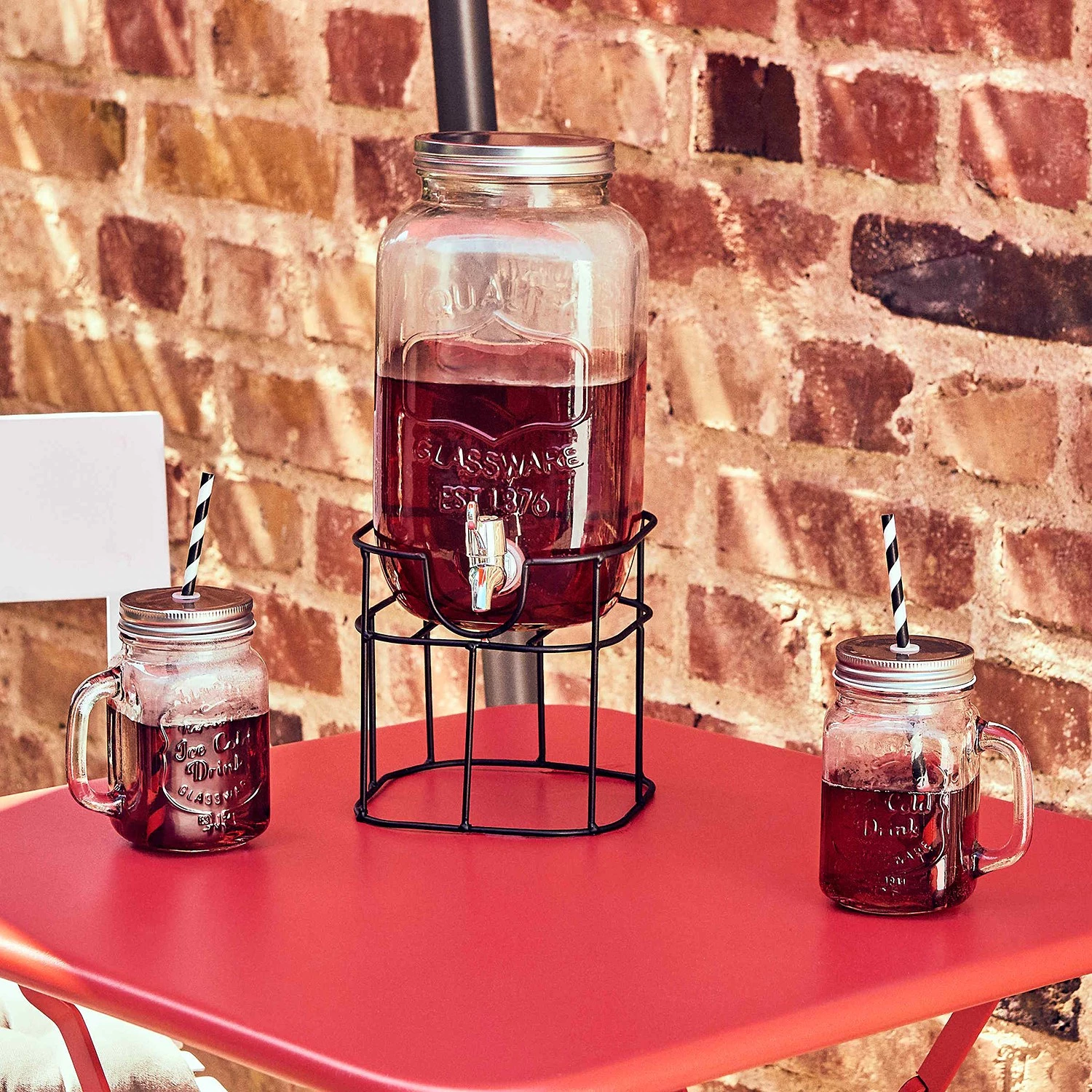 Butlers Getränkespender REFRESH (2-teilig) - Glas / Eisen - Transparent 5 Butlers Getränkespender REFRESH (2-teilig) - Glas / Eisen - Transparent – Bild 5