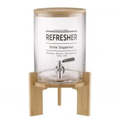 Butlers Getränkespender KARLTON BROS. - Glas / Bambus - Transparent / Natur