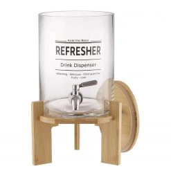 Butlers Getränkespender KARLTON BROS. - Glas / Bambus - Transparent / Natur -Kannen & Krüge Verkaufsgeschäft 1000344031 220406 030 DETAILS P000000001000344031