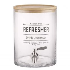 Butlers Getränkespender KARLTON BROS. - Glas / Bambus - Transparent / Natur -Kannen & Krüge Verkaufsgeschäft 1000344031 220406 050 DETAILS P000000001000344031