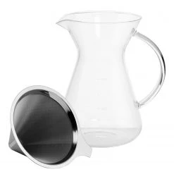 Butlers Tropfkaraffe SLOW COFFEE - Edelstahl / Klarglas - Transparent -Kannen & Krüge Verkaufsgeschäft 1000364051 220719 030 DETAILS P000000001000364051