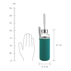 Butlers Glastrinkflasche SMOOTHIE - Klarglas - Petrol -Kannen & Krüge Verkaufsgeschäft 1000365221 220803 500 SKETCH DETAILS P000000001000365221 sketch