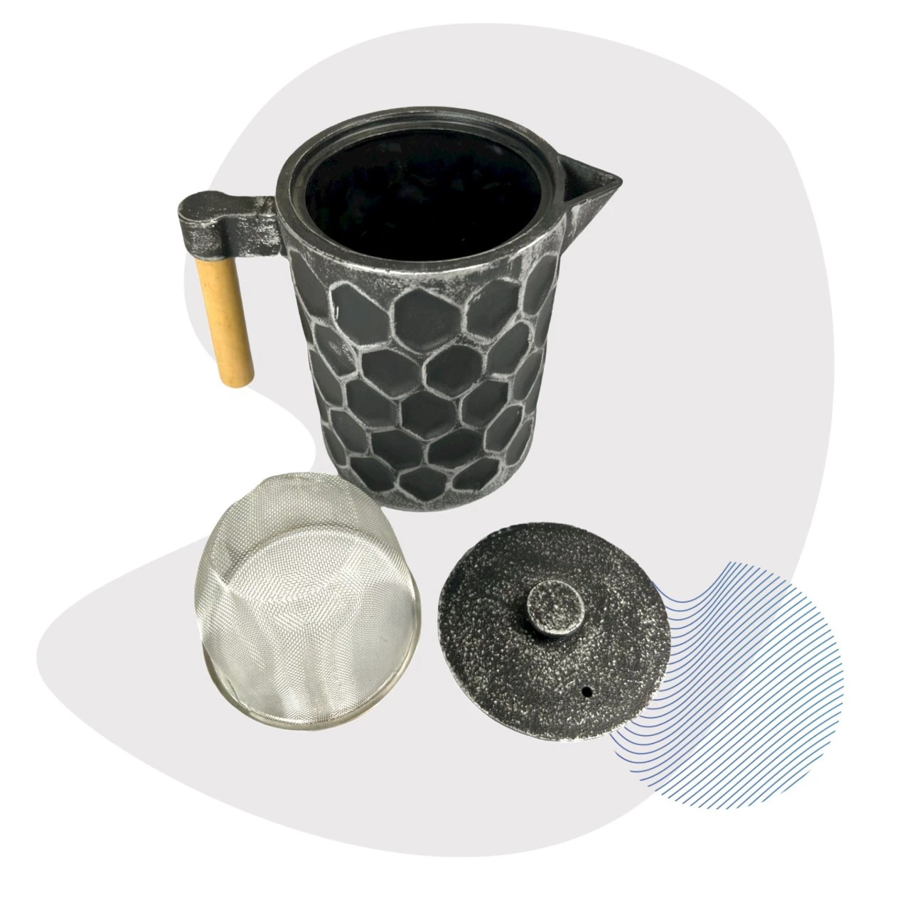 JA-UNENDLICH Kabo 1.2l Teekanne Gusseisen 3 JA-UNENDLICH Kabo 1.2l Teekanne Gusseisen – Bild 3