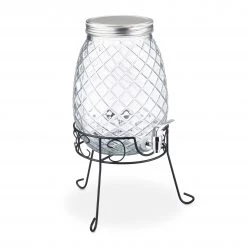 Relaxdays Getränkespender Set mit Gläsern -Kannen & Krüge Verkaufsgeschäft 342aeb0407024940b4ed0bced96b4016