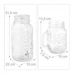 Relaxdays Retro Getränkespender Set -Kannen & Krüge Verkaufsgeschäft 3564825fac514aa290d6262ea3e7356d