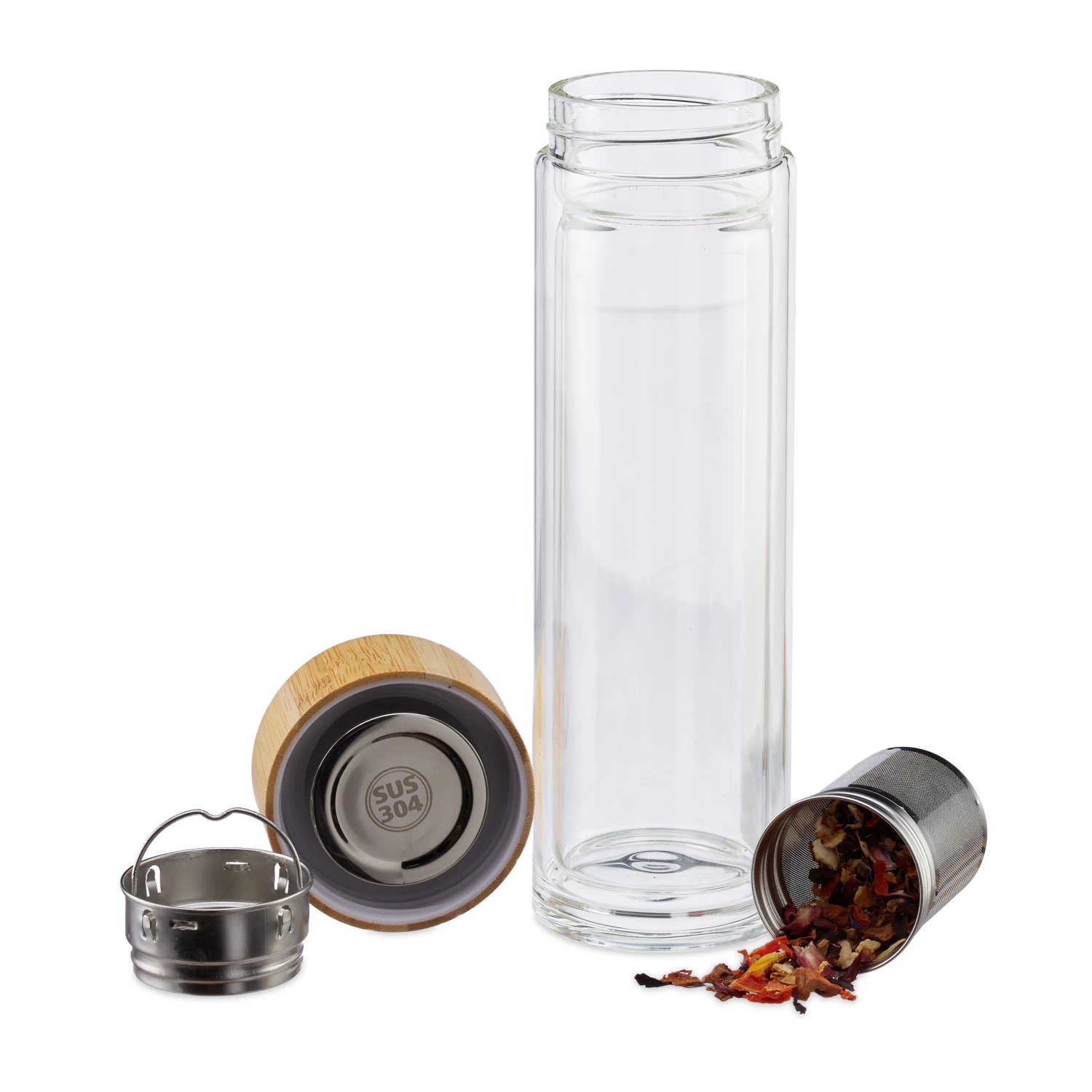 Relaxdays 2 x Teebereiter Bambus 500ml 5 Relaxdays 2 x Teebereiter Bambus 500ml – Bild 5