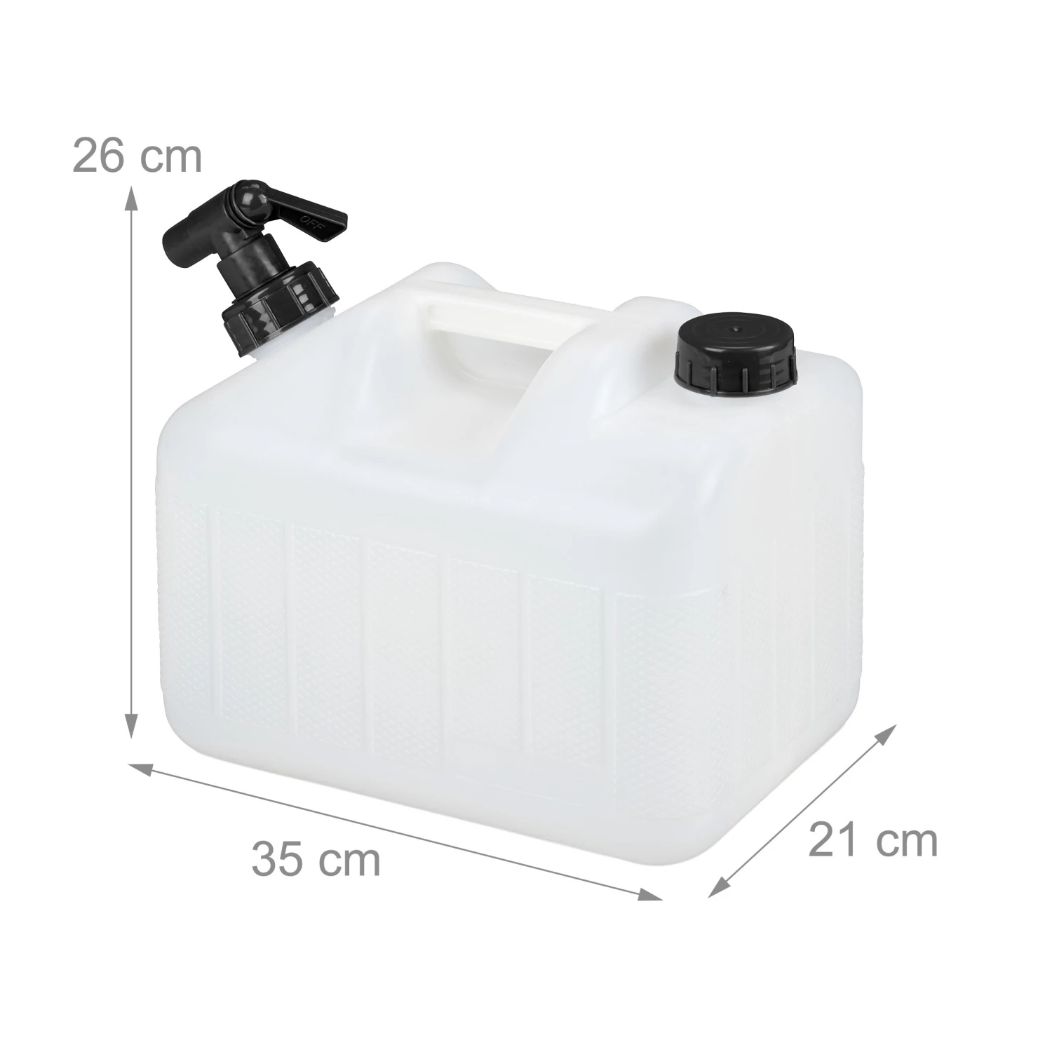 Relaxdays Wasserkanister mit Hahn - 21 x 35 x 26 cm 10 Relaxdays Wasserkanister mit Hahn - 21 x 35 x 26 cm – Bild 10