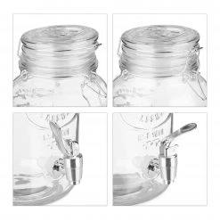 Relaxdays Retro Getränkespender Set -Kannen & Krüge Verkaufsgeschäft 62485ff2b0ab46c59b412fb0e155e2c8