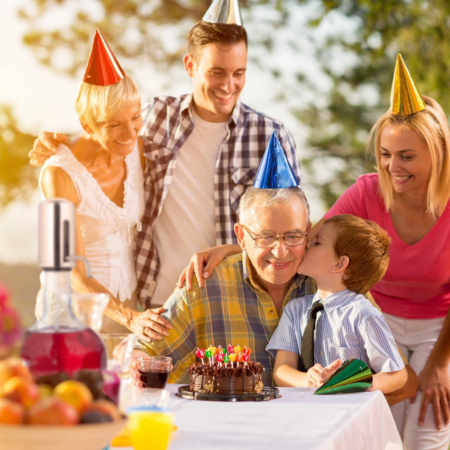 Relaxdays Wasserspender Set mit 6 Gläsern 3 Relaxdays Wasserspender Set mit 6 Gläsern – Bild 3