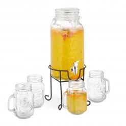 Relaxdays Retro Getränkespender Set