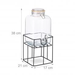 Relaxdays Getränkespender Set mit Gläsern -Kannen & Krüge Verkaufsgeschäft 7c27fe4c234049e99a302e81d94ba943