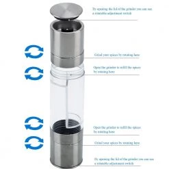 Intirilife Pfeffermühle 2in1 in SILBER TRANSPARENT -Kannen & Krüge Verkaufsgeschäft 7cede05775034a8aa14f78cafeae418e