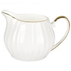 COFFEE LOVER Weißes Milchkännchen Goldhenkel