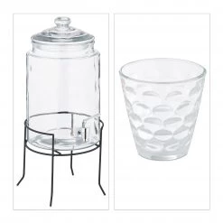 Relaxdays Getränkespender Set mit 4 Trinkgläsern 14 Relaxdays Getränkespender Set mit 4 Trinkgläsern -Kannen & Krüge Verkaufsgeschäft 8b6490a6d34f4b8b8af3843464ce7938