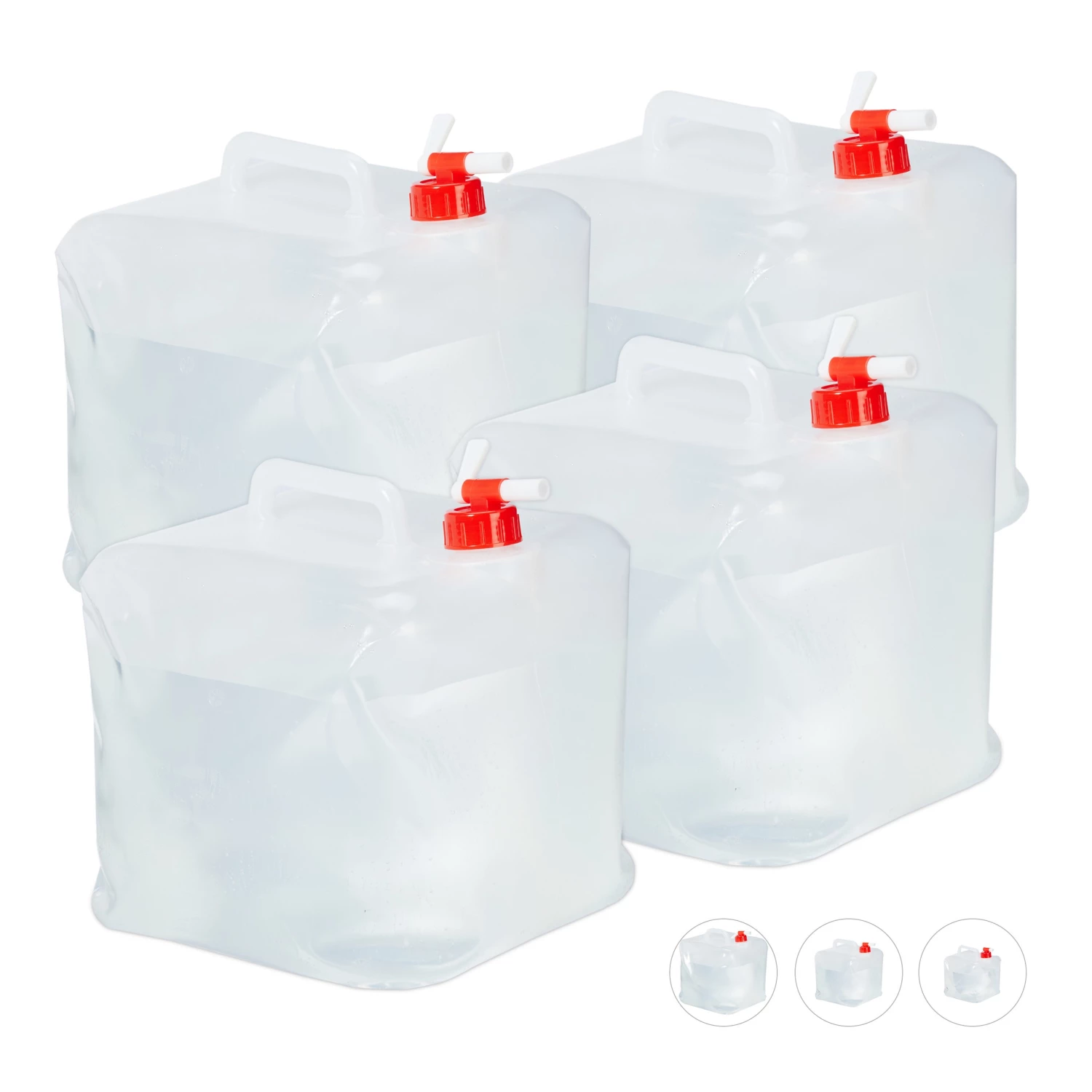 Relaxdays Faltkanister 4er Set - 25 x 27 x 29 cm 1 Relaxdays Faltkanister 4er Set - 25 x 27 x 29 cm