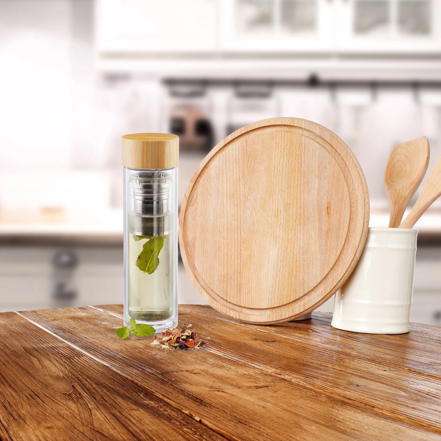 Relaxdays 2 x Teebereiter Bambus 500ml 2 Relaxdays 2 x Teebereiter Bambus 500ml – Bild 2