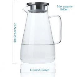 Intirilife Hitzebeständig Karaffe 1,8l - 14 x 16 x 26 cm -Kannen & Krüge Verkaufsgeschäft bd9c70543b644163abbbb571c18e098e