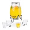 Relaxdays Getränkespender Set mit Gläsern