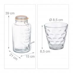 Relaxdays Getränkespender Set Retro -Kannen & Krüge Verkaufsgeschäft cc1a09a3c6ca47d19acc97f44d77cbe1