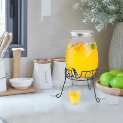 Relaxdays Getränkespender Set mit Gläsern -Kannen & Krüge Verkaufsgeschäft d3fc1606c08d4c81a8933849d9875ebe