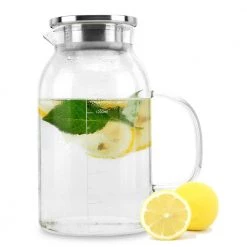 Intirilife Hitzebeständig Karaffe mit Filter 1,8l