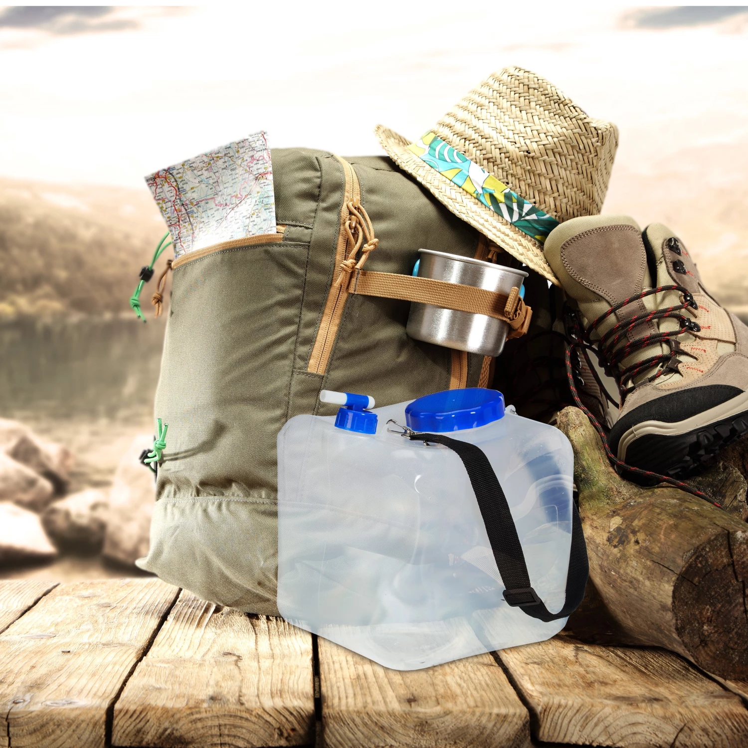 Relaxdays Faltkanister 15 l 2er Set 3 Relaxdays Faltkanister 15 l 2er Set – Bild 3